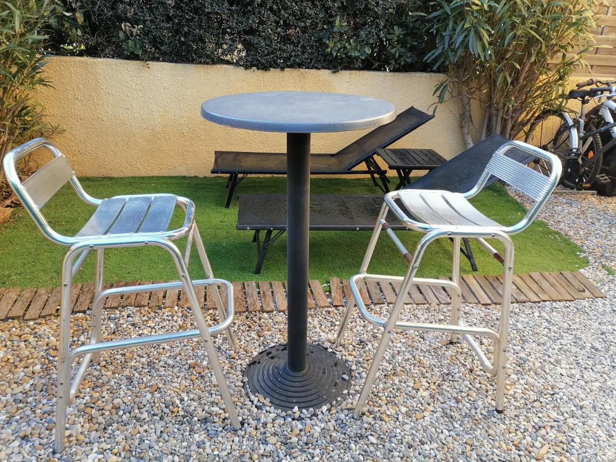Studio cabine valras plage 300m de la mer Exterior foto